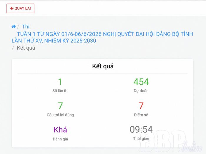 Tham gia cuộc thi trực tuyến, cán bộ, đảng viên, người dân có thể nghiên cứu câu hỏi và thi nhiều lần, giúp việc học nghị quyết dễ dàng hơn.