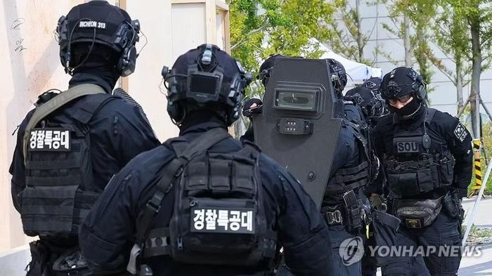 Lực lượng cảnh sát tấn công đặc biệt của Hàn Quốc. Ảnh: Yonhap News