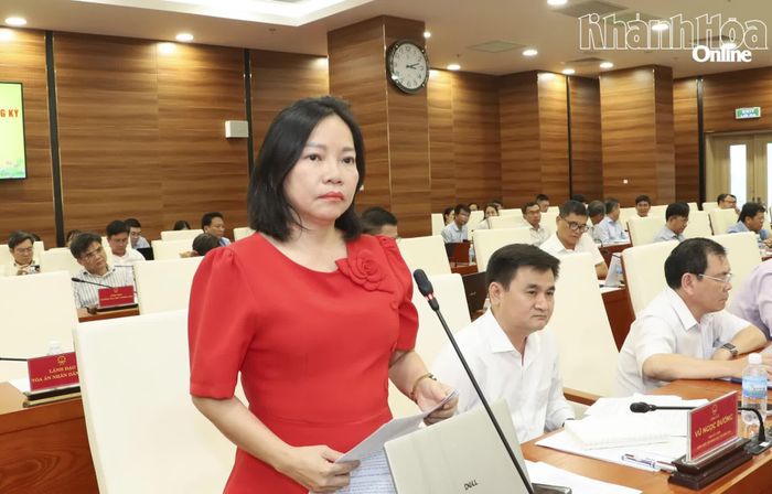 Bà Thái Thị Lệ Hằng - Giám đốc Sở Văn hóa, Thể thao và Du lịch phát biểu.