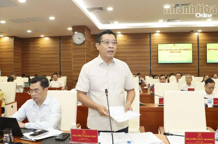 Ông Nguyễn Thành Phú - Giám đốc Sở Xây dựng phát biểu.