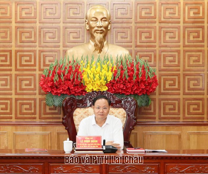 Đồng chí Lê Minh Ngân - Bí thư Tỉnh uỷ, Chủ tịch HĐND tỉnh phát biểu kết luận buổi làm việc. 