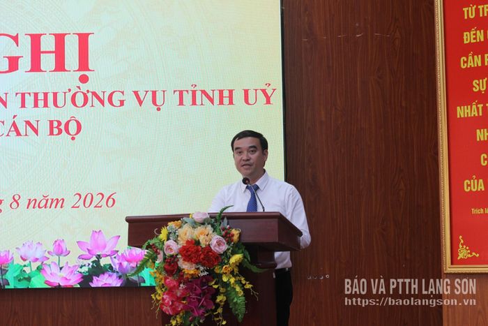 Đồng chí Trần Văn Tùng phát biểu nhận nhiệm vụ