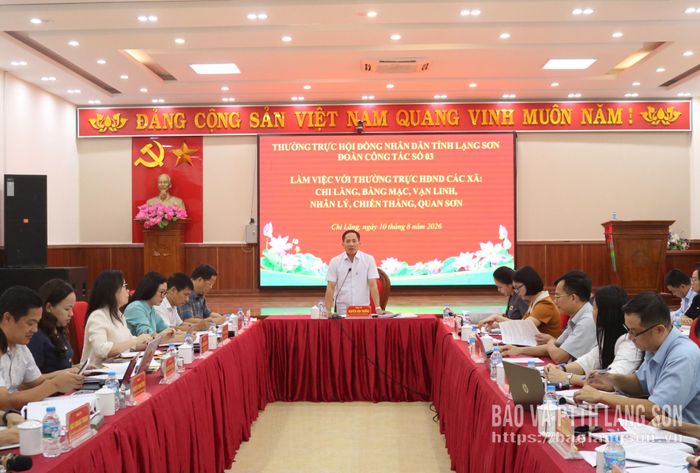 Đồng chí Nguyễn Văn Trường, Phó Chủ tịch HĐND tỉnh phát biểu tại buổi khảo sát