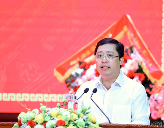 Bí thư Tỉnh ủy Dương Quốc Huy phát biểu tại buổi lễ.
