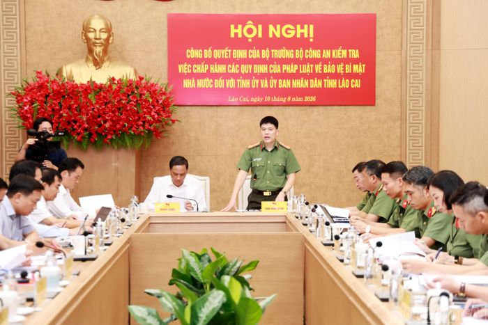 Lãnh đạo Cục An ninh chính trị nội bộ Bộ Công an chỉ rõ mục đích, ý nghĩa công tác kiểm tra bảo vệ bí mật nhà nước.