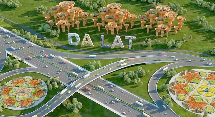 Phối cảnh nút giao tuyến cao tốc Bảo Lộc - Liên Khương