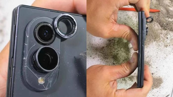 Bài kiểm tra cào xước với mặt lưng và cụm camera