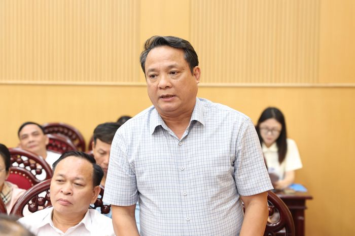 Đại biểu Bệnh viện Đa khoa Gia Viễn Phát biểu tại hội nghị.