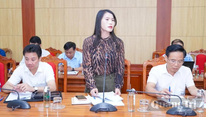 Đại biểu phát biểu tại buổi làm việc - Ảnh: N.H