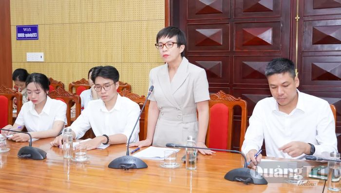 Đại biểu phát biểu tại buổi làm việc - Ảnh: N.H