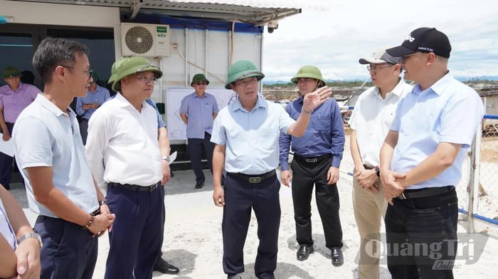 Đồng chí Nguyễn Văn Phương, Bí thư Tỉnh ủy đánh giá cao nỗ lực của chủ đầu tư trong triển khai thực hiện dự án thời gian qua - Ảnh: Q.V