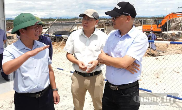 Đồng chí Nguyễn Văn Phương, Bí thư Tỉnh ủy nhấn mạnh tầm quan trọng của dự án đối với sự phát triển kinh tế-xã hội của tỉnh - Ảnh: Q.V