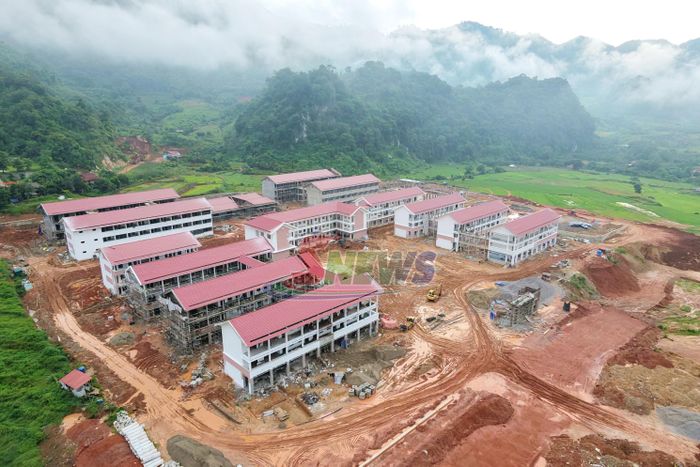 Công trình Trường Phổ thông nội trú liên cấp Tiểu học – THCS Xuân Nha.