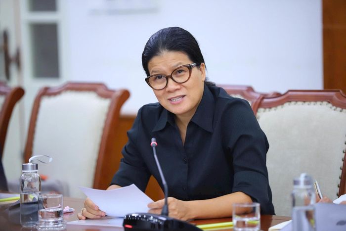 Bà Nguyễn Thu Thảo, Giám đốc Chính sách công phụ trách thị trường Việt Nam, Lào, Campuchia của Meta. Ảnh: Việt Hùng