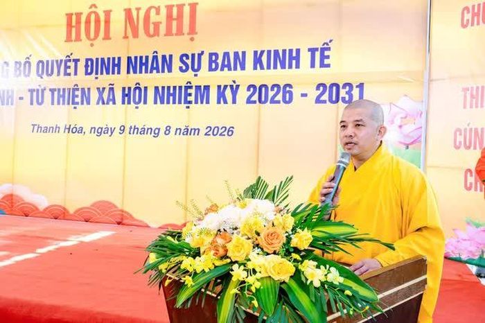  Đại đức Thích Nguyên Hồi phát biểu nhận nhiệm vụ - Ảnh: Đức Hòe