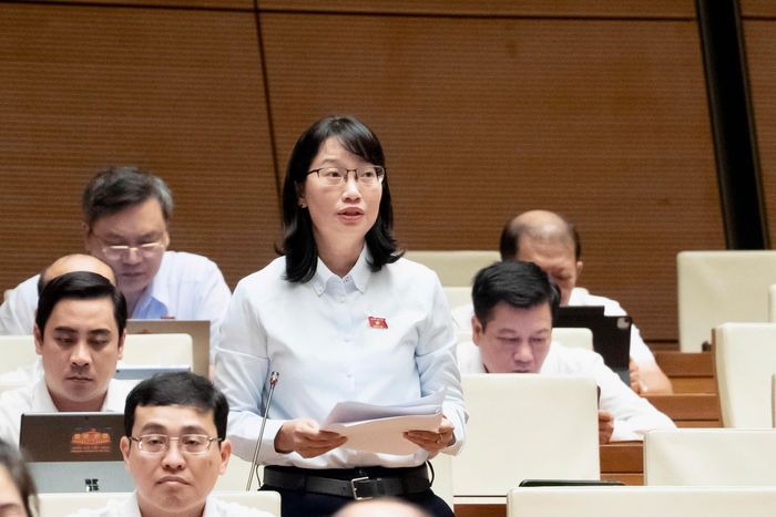 Đại biểu Trần Thị Diệu Thúy (đoàn TP.HCM). (Ảnh: Media Quốc hội).