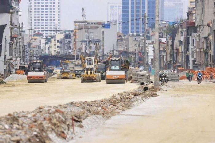 Công trình giao thông Hoàng Cầu - Voi Phục (Hà Nội). Ảnh: An Thư