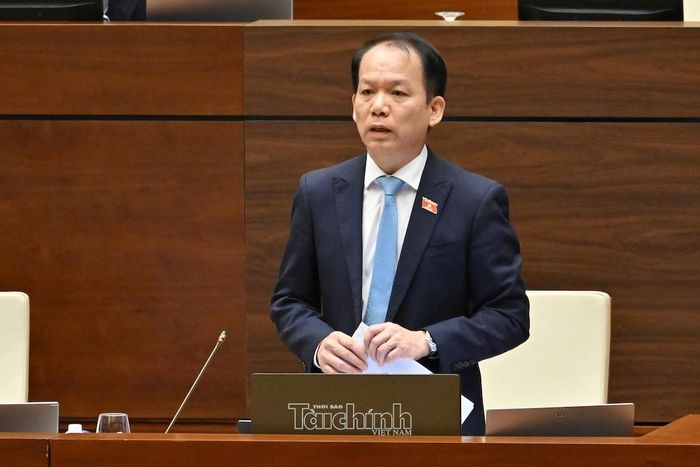 Bộ trưởng Bộ Tư pháp Hoàng Thanh Tùng giải trình. Ảnh: Đức Thanh