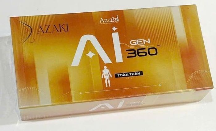  Mặt trước bao bì sản phẩm AI GEN 360, "toàn thân" là chữ tiếng Việt duy nhất in trên bao bì sản phẩm này. 