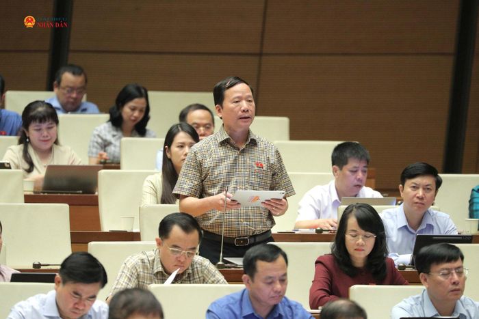 ĐBQH Nguyễn Đặng Ân (Lạng Sơn) phát biểu. Ảnh: Hồ Long