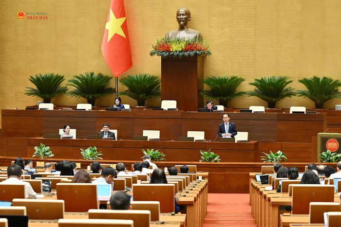Toàn cảnh phiên họp tại Hội trường, sáng 10/8. Ảnh: Quang Khánh