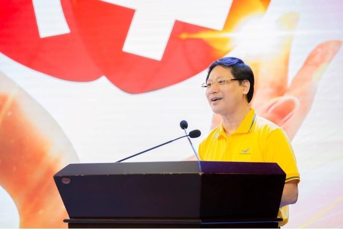 Tổng giám đốc Tổng công ty Bưu điện Việt Nam Chu Quang Hào phát biểu.