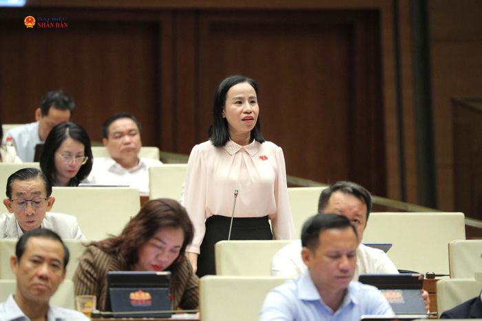 ĐBQH Võ Ngọc Thanh Trúc (TP. Hồ Chí Minh) phát biểu. Ảnh: Hồ Long