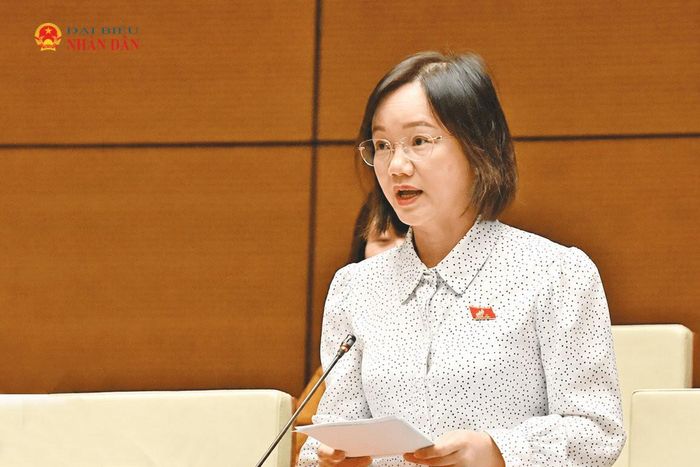 ĐBQH Thái Thị An Chung (Nghệ An) phát biểu. Ảnh: Quang Khánh