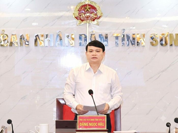 Phó Chủ tịch UBND tỉnh Sơn La Đặng Ngọc Hậu kết luận cuộc họp. Ảnh SNews