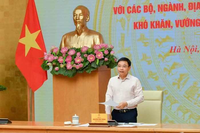 Phó Thủ tướng Chính phủ Nguyễn Văn Thắng phát biểu khai mạc buổi làm việc