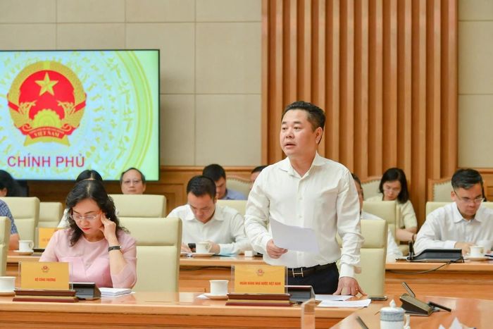 Phó Thống đốc NHNN Nguyễn Ngọc Cảnh phát biểu tại buổi làm việc