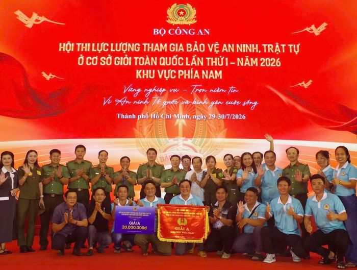 Đội tuyển tỉnh Đồng Tháp đạt giải A Hội thi lực lượng tham gia bảo vệ ANTT ở cơ sở giỏi toàn quốc năm 2026 khu vực phía Nam tổ chức tại TP Hồ Chí Minh.