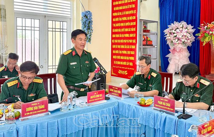 Đại tá Nguyễn Minh Quí, Phó Chỉ huy trưởng, Tham mưu trưởng Bộ Chỉ huy Quân sự tỉnh, Chánh Văn phòng Ban Chỉ huy Phòng thủ dân sự tỉnh Cà Mau, kiến 