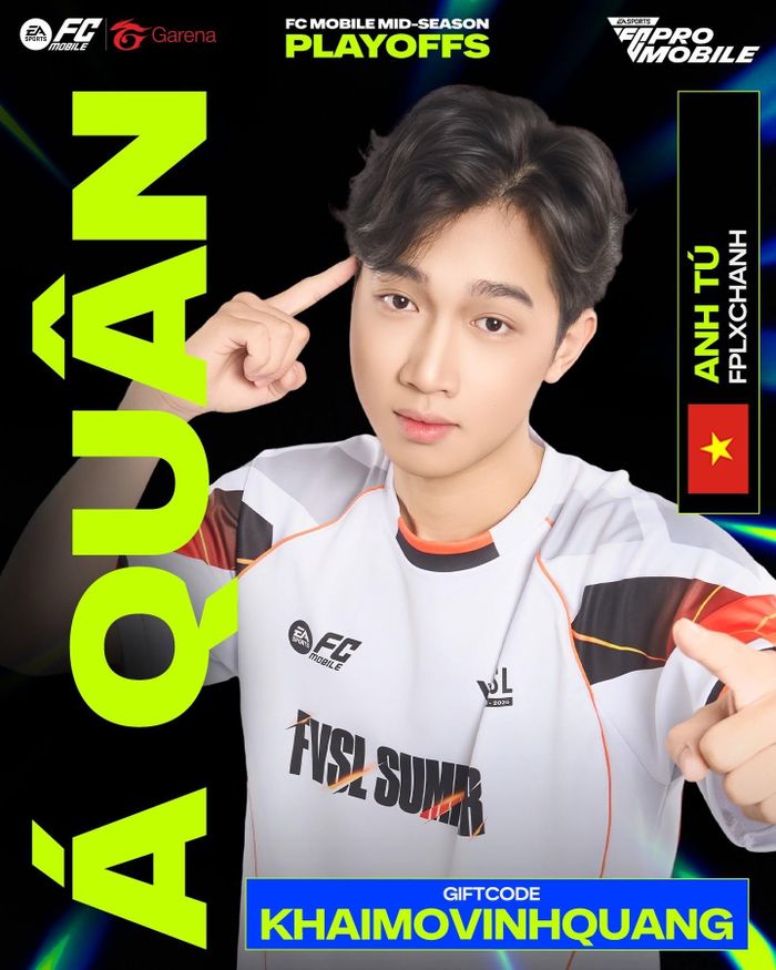 Anh Tú đã giúp cho FC Mobile Việt Nam ghi dấu ấn sâu đậm tại giải đấu lần này