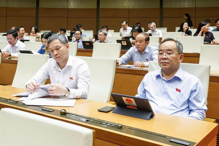 Các Đại biểu Quốc hội tại phiên thảo luận 10/8