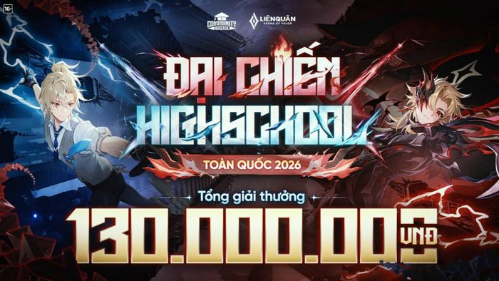 Garena Liên Quân Mobile khởi động Đại chiến HighSchool Toàn quốc 2026. Ảnh: Garena