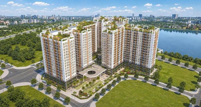 Dự án Lumi River gồm 3 tòa tháp cao 18 tầng, với 656 căn hộ nhà ở xã hội và 182 căn hộ thương mại.