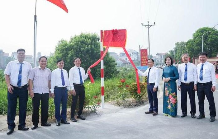 Xã Hưng Đạo khánh thành một dự án trên địa bàn. Ảnh: Hoàng Anh