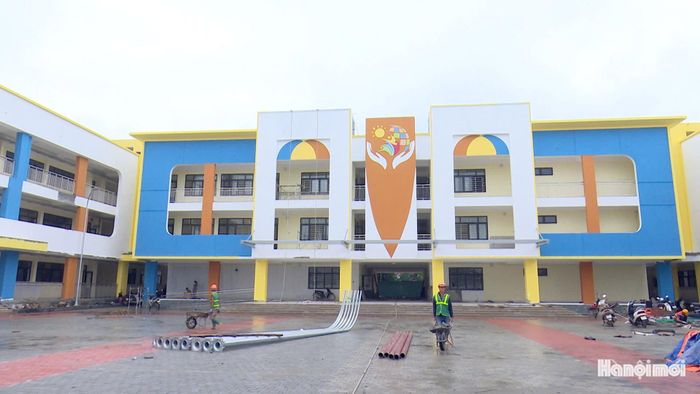 Trường Mầm non Phú Thịnh đang tập trung triển khai thi công để kịp khai giảng năm học mới 2026 - 2027. Ảnh: Lại Tấn