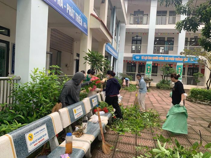 Hàng loạt các điểm trường học trên địa bàn xã Thường Tín đã triển khai các mặt công tác để chuẩn bị cho năm học mới. Ảnh: PV