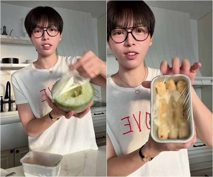 Nam ca sĩ rất thích ăn kem chuối nên anh đã để 3 quả chuối bóc sẵn để vào trong hộp đông.