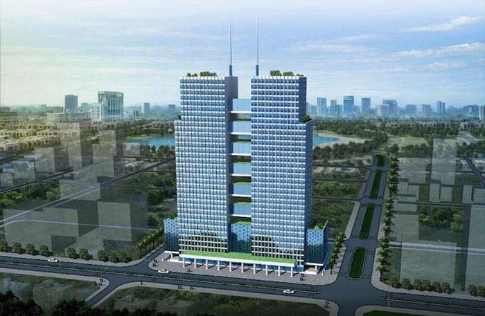 Phối cảnh khu 2 (lô B3) - Khu phức hợp y tế - Chăm sóc sức khỏe người cao tuổi - Đại học Y Hà Nội.