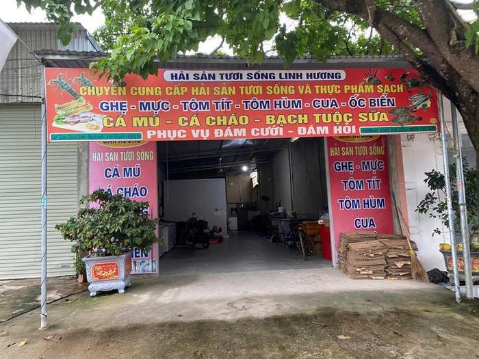 Phạm Thị Hương đã thuê nhà mở 1 cửa hàng buôn bán hải sản tại huyện Yên Thành (cũ) nhằm tạo vỏ bọc cho hoạt động huy động vốn của mình. Ảnh: V.H.
