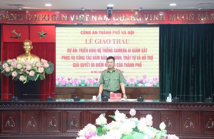 Thiếu tướng Nguyễn Ngọc Quyền, Phó Bí thư Đảng ủy, Phó Giám đốc CATP phát biểu chỉ đạo
