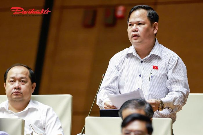 Đại biểu Quốc hội Nguyễn Duy Thanh đoàn Cà Mau phát biểu. Ảnh: Quang Vinh