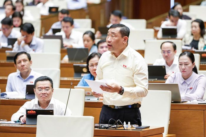 Đại biểu Quốc hội Thạch Phước Bình (Đoàn Vĩnh Long) phát biểu
