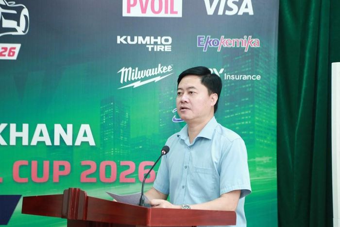 Ông Nguyễn Duy Tựu, Phó Giám đốc Sở VHTTDL Thanh Hóa, phát biểu tại buổi họp báo