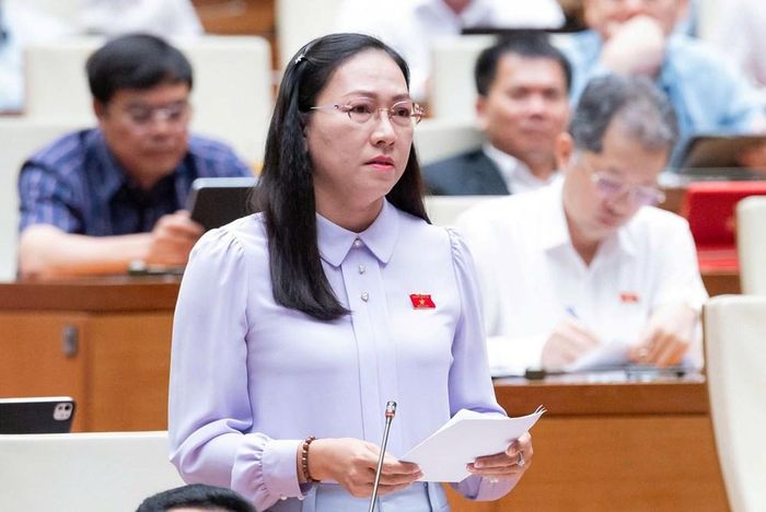 Đại biểu Nguyễn Thị Yến Nhi đề cập đến liên kết phát triển vùng và ứng phó với biến đổi khí hậu vùng đô thị đặc biệt