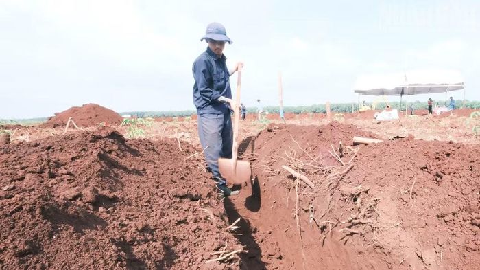 Chiến sĩ Đội K72 đào khảo sát tìm kiếm hài cốt liệt sĩ.