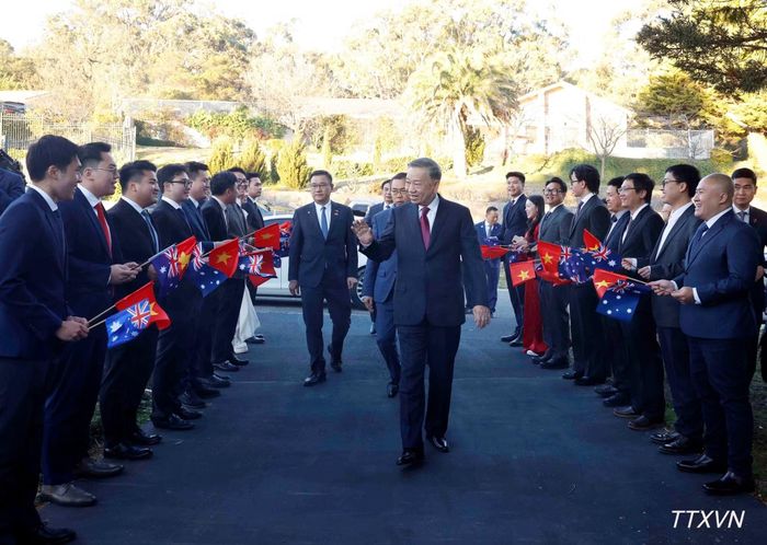  Tổng Bí thư, Chủ tịch nước Tô Lâm﻿ dự Lễ khánh thành trụ sở mới Đại sứ quán Việt Nam tại Australia. (Ảnh: TTXVN) 